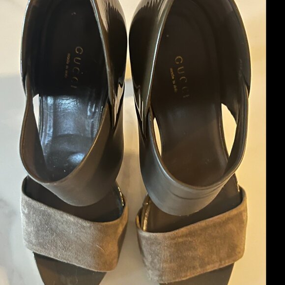 Gucci Suede & Leather Heels Sz IT 39 - Picture 5 of 8